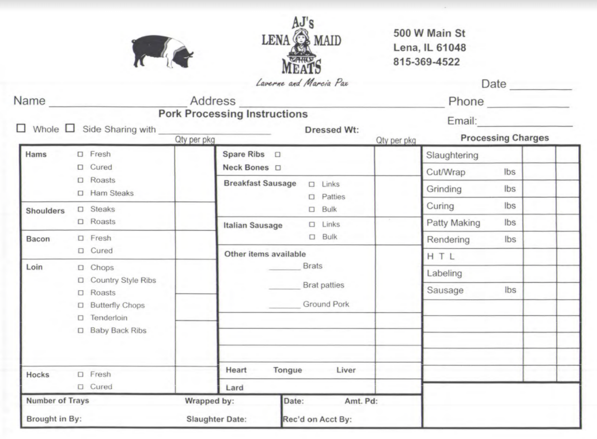 Farm-Raised Pork Share Reservation